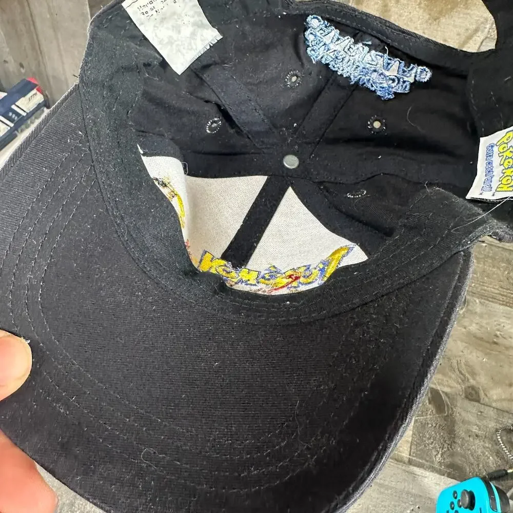 Rare Vintage Pokemon‎ Hat 00's Charizard Charmander Youth Cap Strapback Black